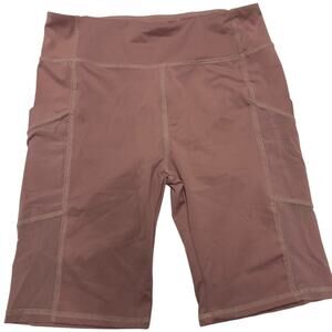 La Kottee Short Womens Large Pink Biker Athletic Side Pocket